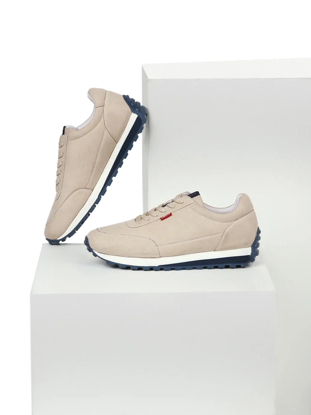 Padded Calm Tone Men's Beige Casual Shoes