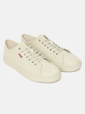 Power Base Men's Beige Solid Shoes
