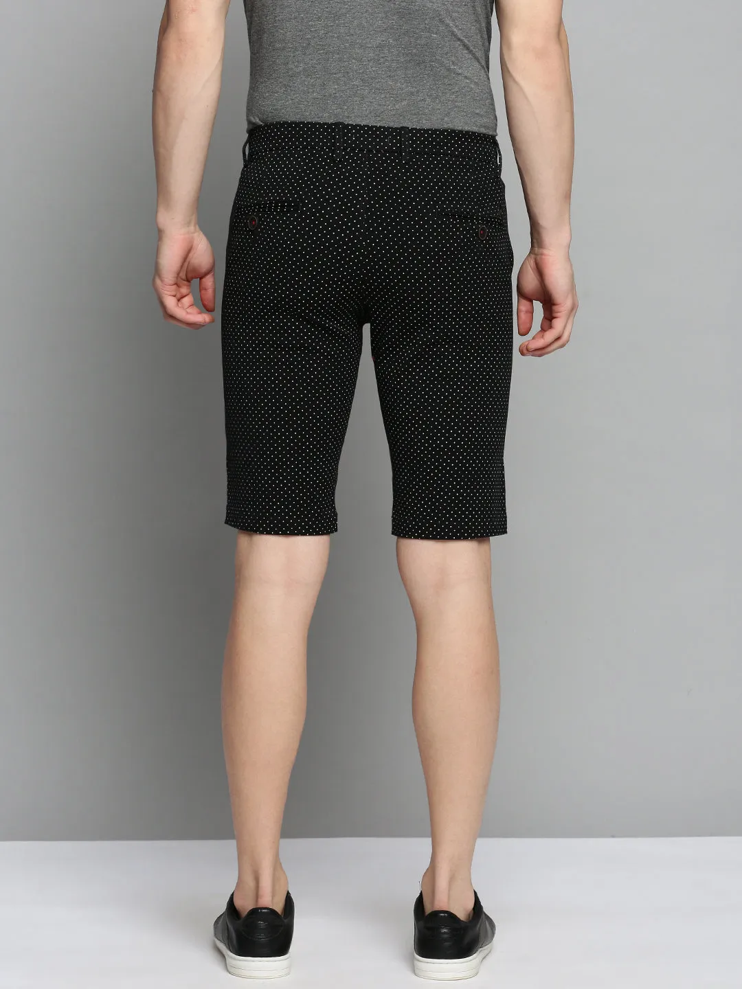 Men's Black Printed Shorts t shirt Multi Directional Flex