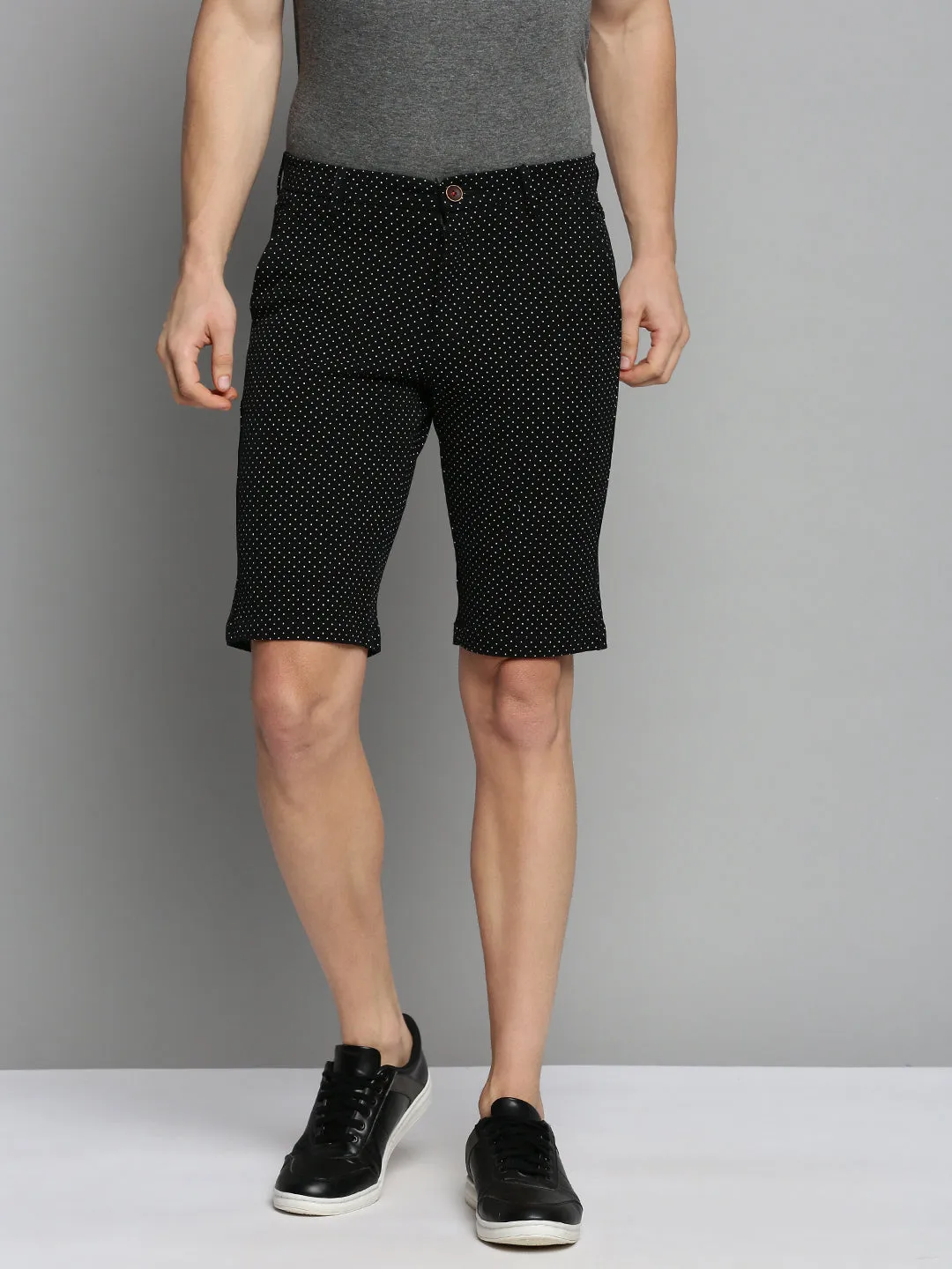 Men's Black Printed Shorts healthcare industry Eco Friendly Material
