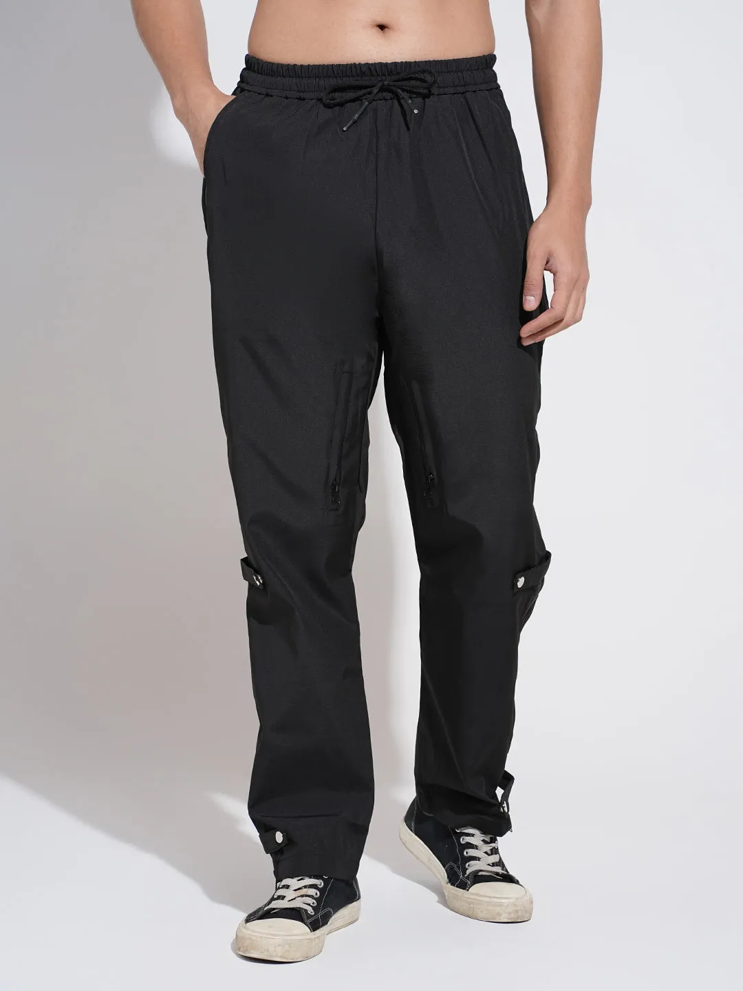 Men's Black Regular Fit Trousers Cool Comfort Active Layers