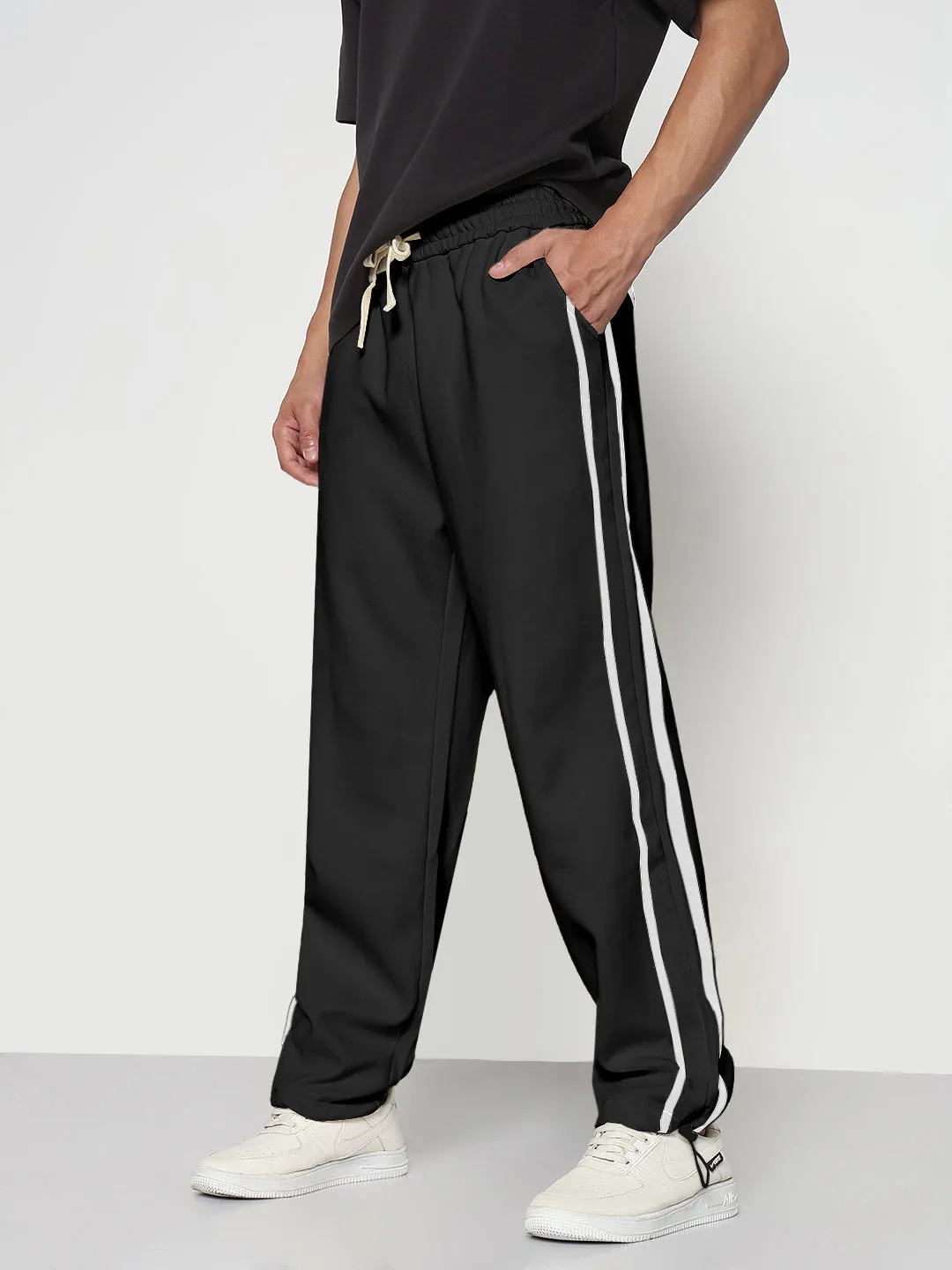 Men's Black Relaxed Fit Trouser Active Design Wear