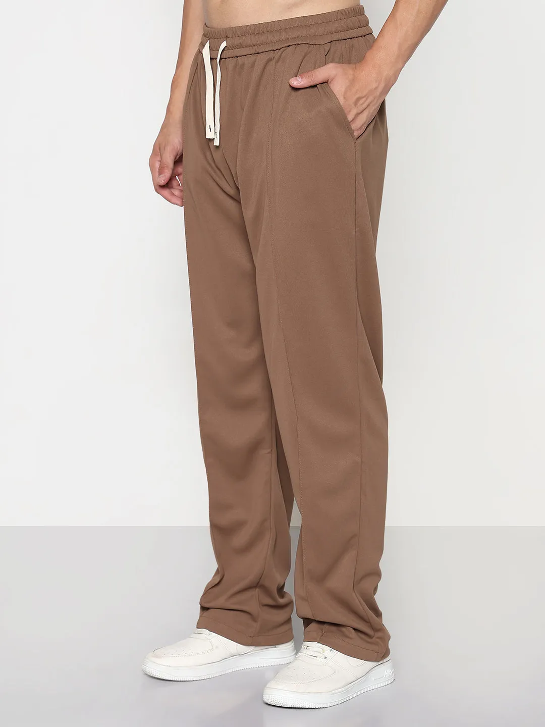 Cozy and Relaxed Men's Brown Relaxed Fit Trouser
