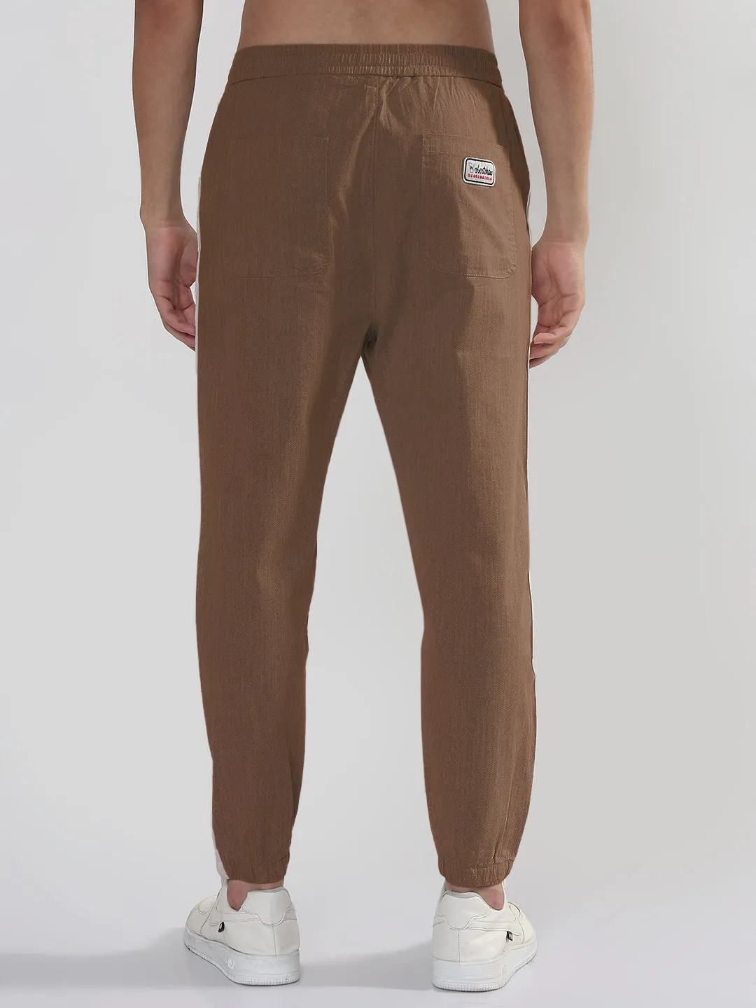 Men's Brown Slim Fit Joggers No Ride Fit LightweightDesign