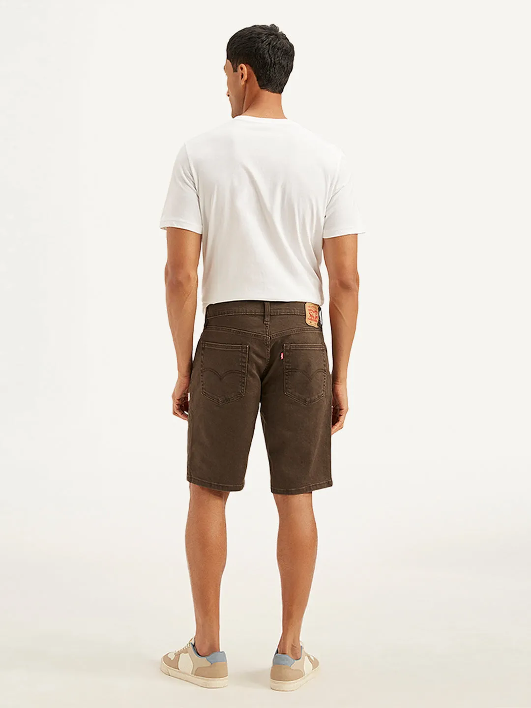 Men's Brown Tapered Shorts Athletic Look