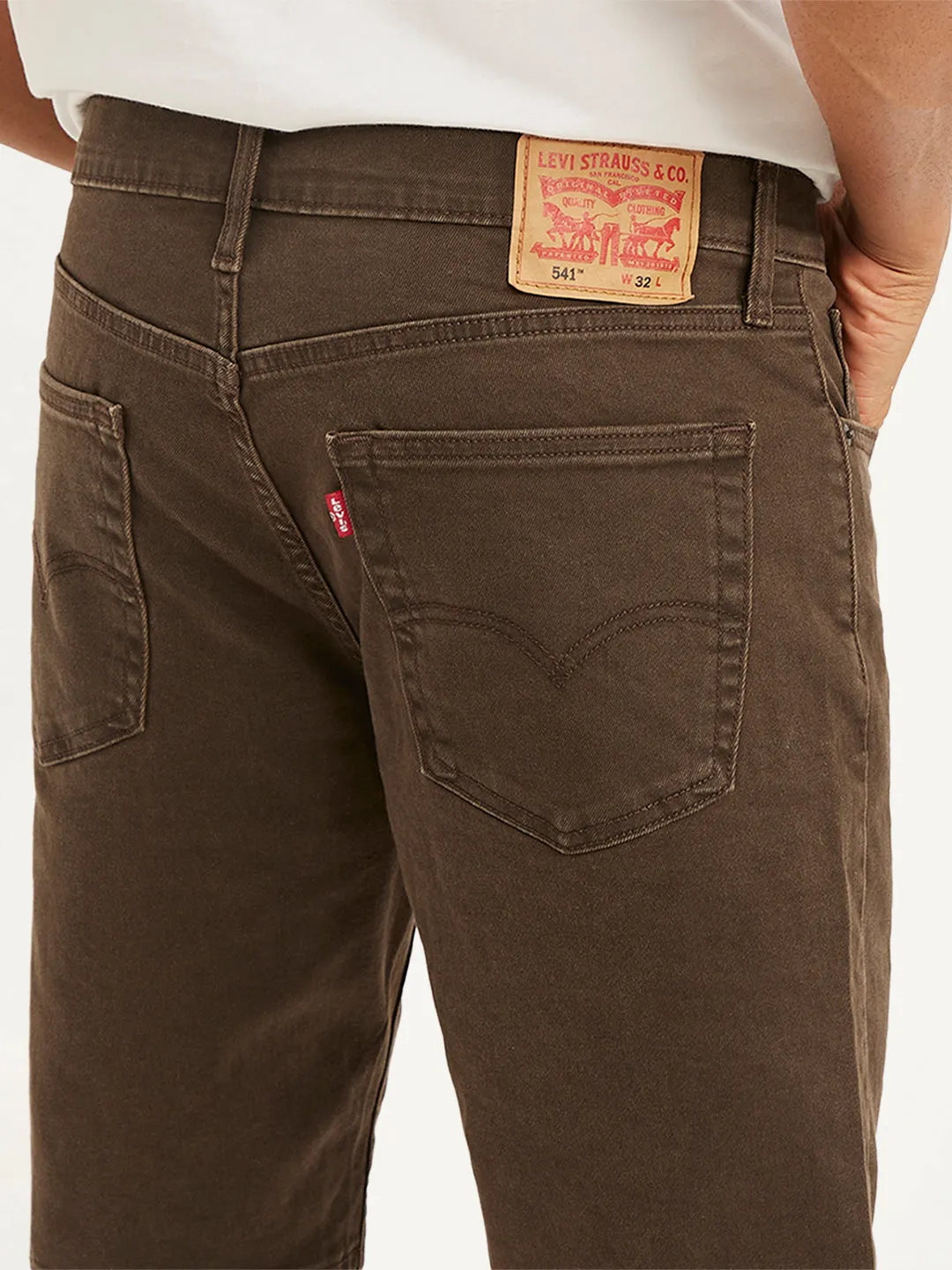 Men's Brown Tapered Shorts Wrinkle resistant fabric