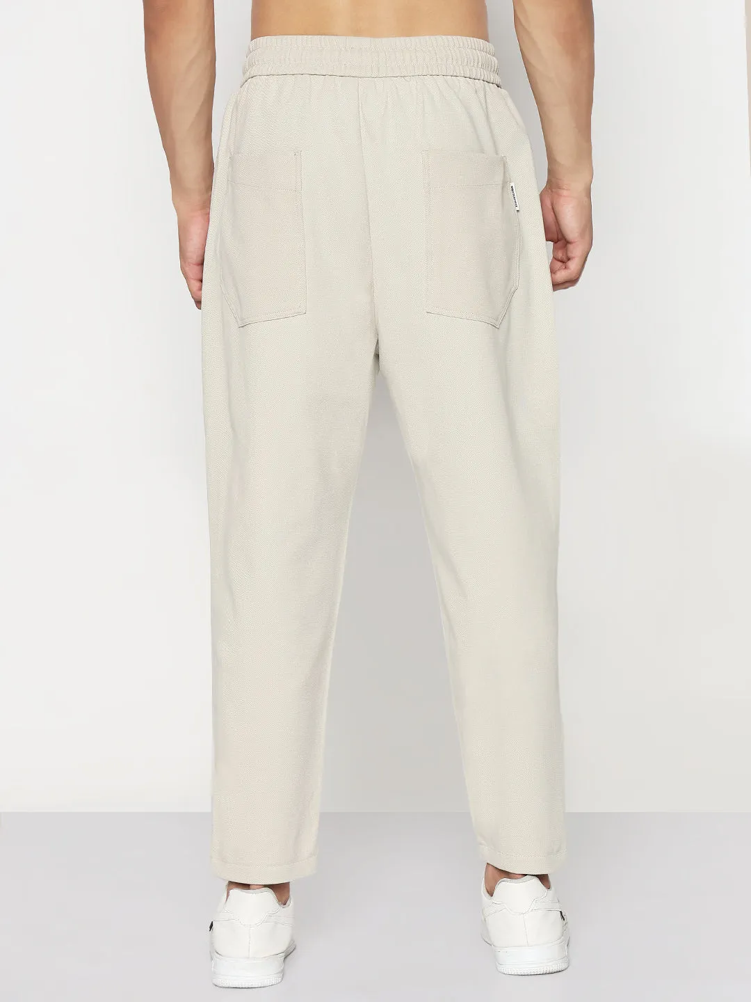 Men's Cream Relaxed Fit Trouser FadeResistant Quick Dry Fabric