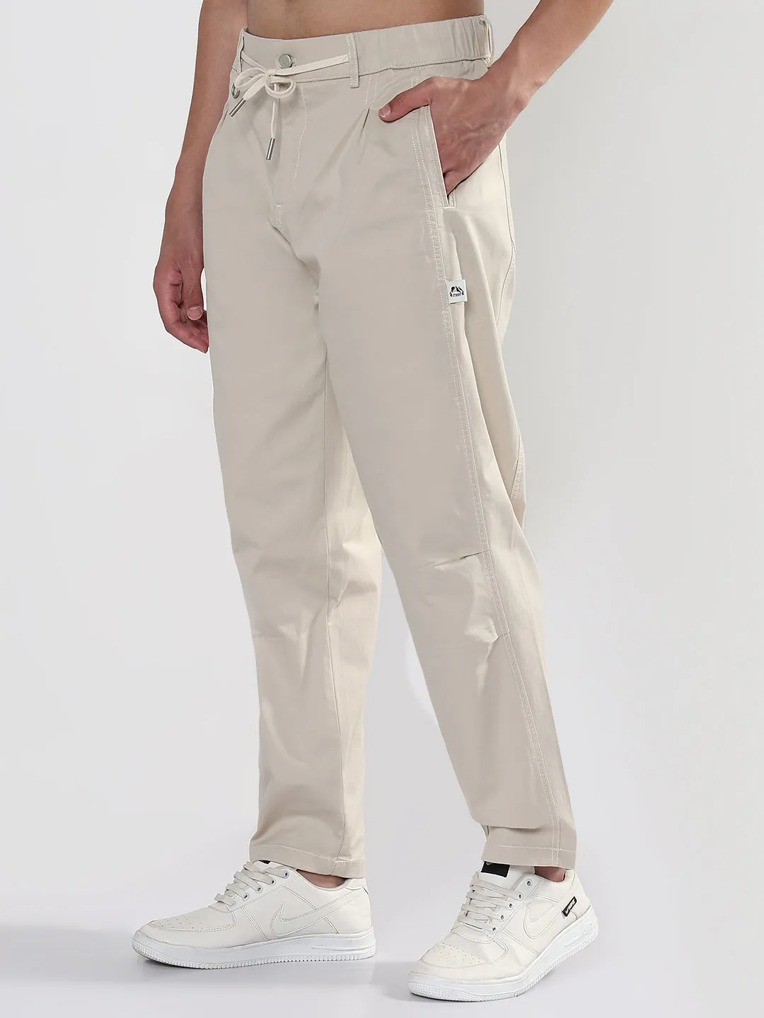 City Ready Performance Gear Men's Cream Relaxed Fit Trouser