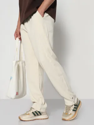 WaterRepellent Odor Control Fabric Men's Cream Relaxed Fit Trouser