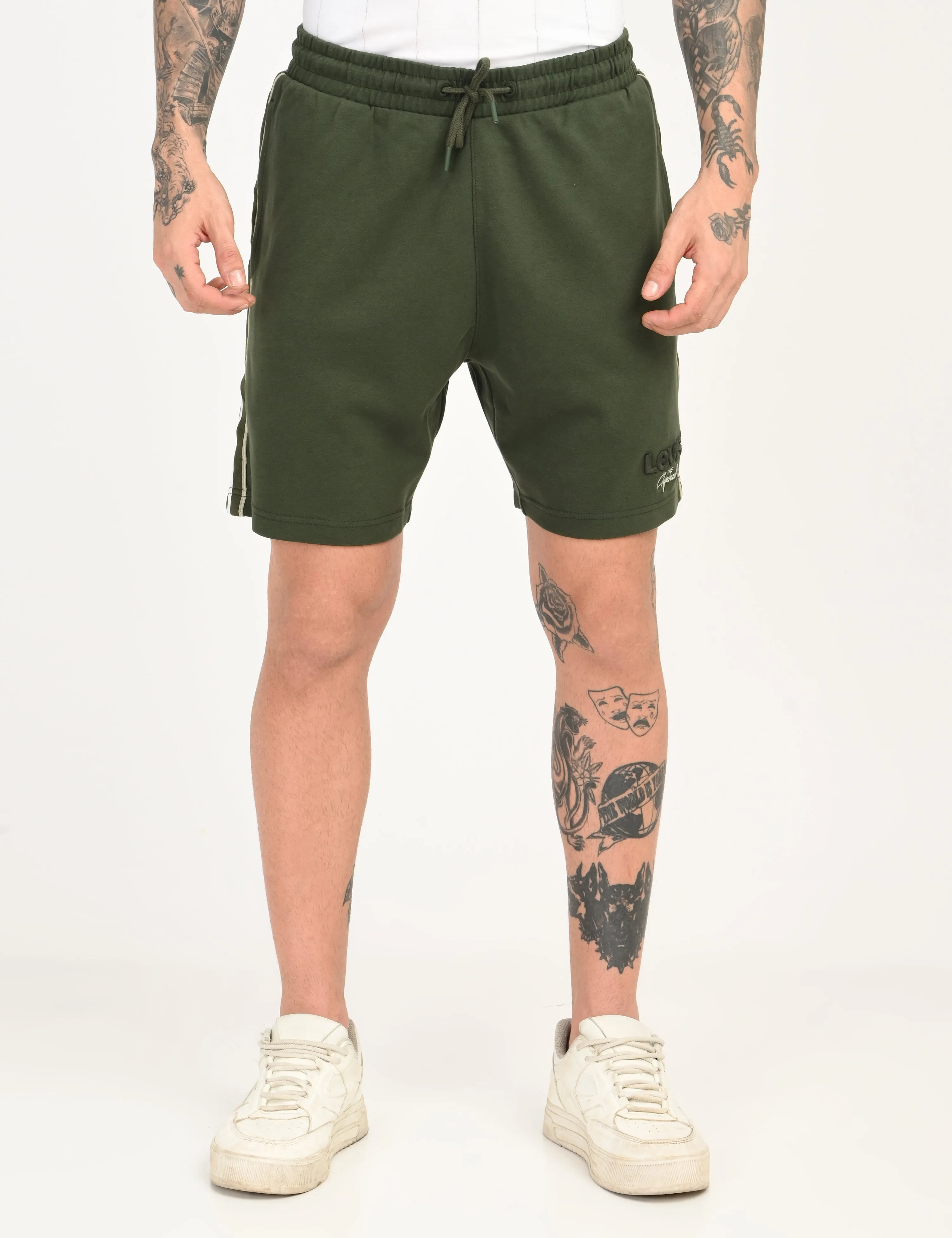 Easy Flow Fit Men's Dark Green Regular Fit Shorts