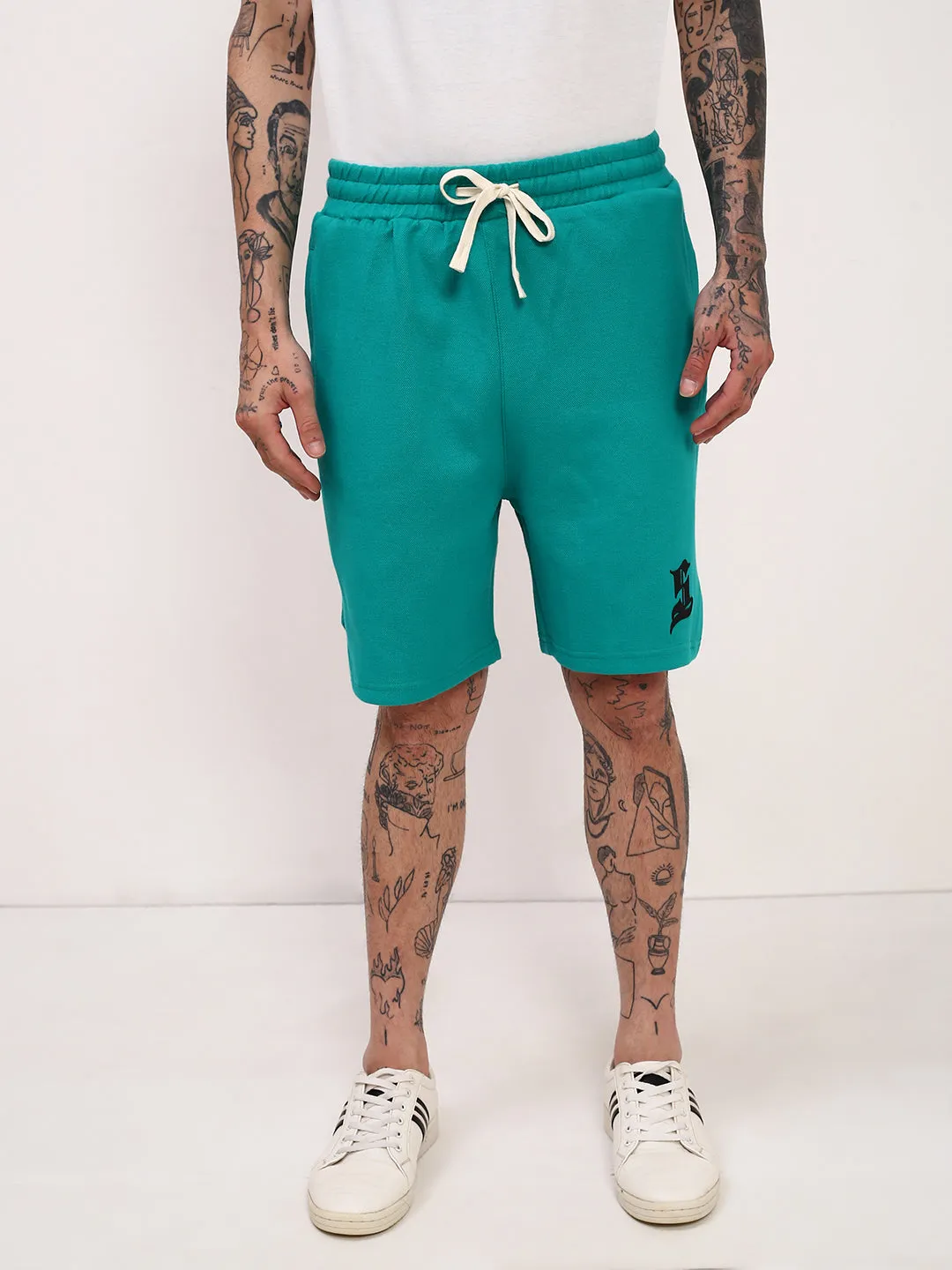 Quick Fit Performance Water - repellent Men's Green Solid Shorts