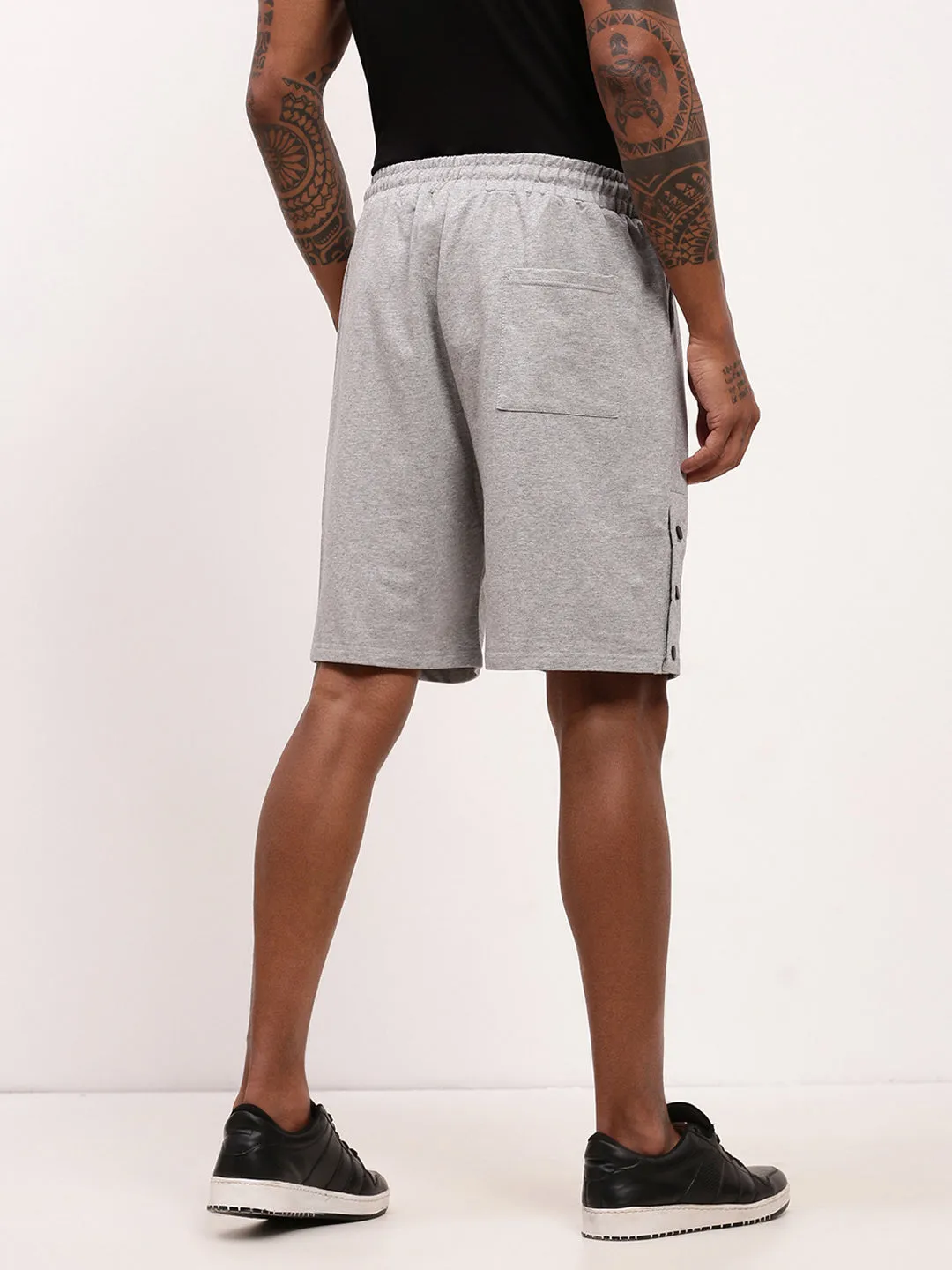 Men's Grey Mid-Rise Shorts Free Movement