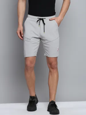 Breeze Stretch Men's Grey Regular Fit Sports Shorts