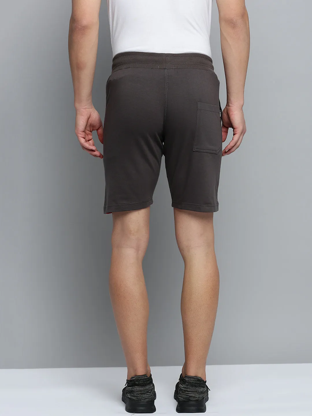 Slim Motion Fit Men's Grey Regular Fit Sports Shorts