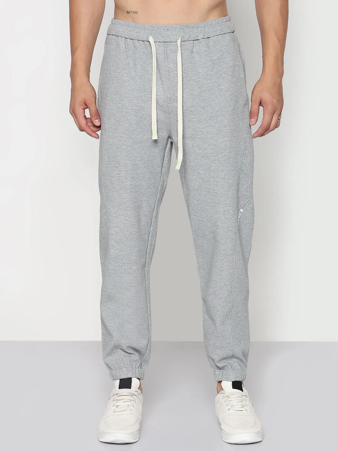 Ergonomic Cut Men's Grey Relaxed Fit Joggers