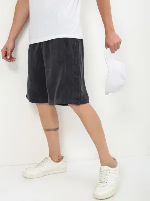 Minimal Design Men's Grey Solid Shorts