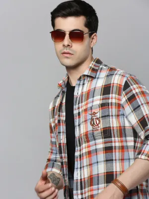 No Fade Technology Men's Multi Checked Casual Shacket
