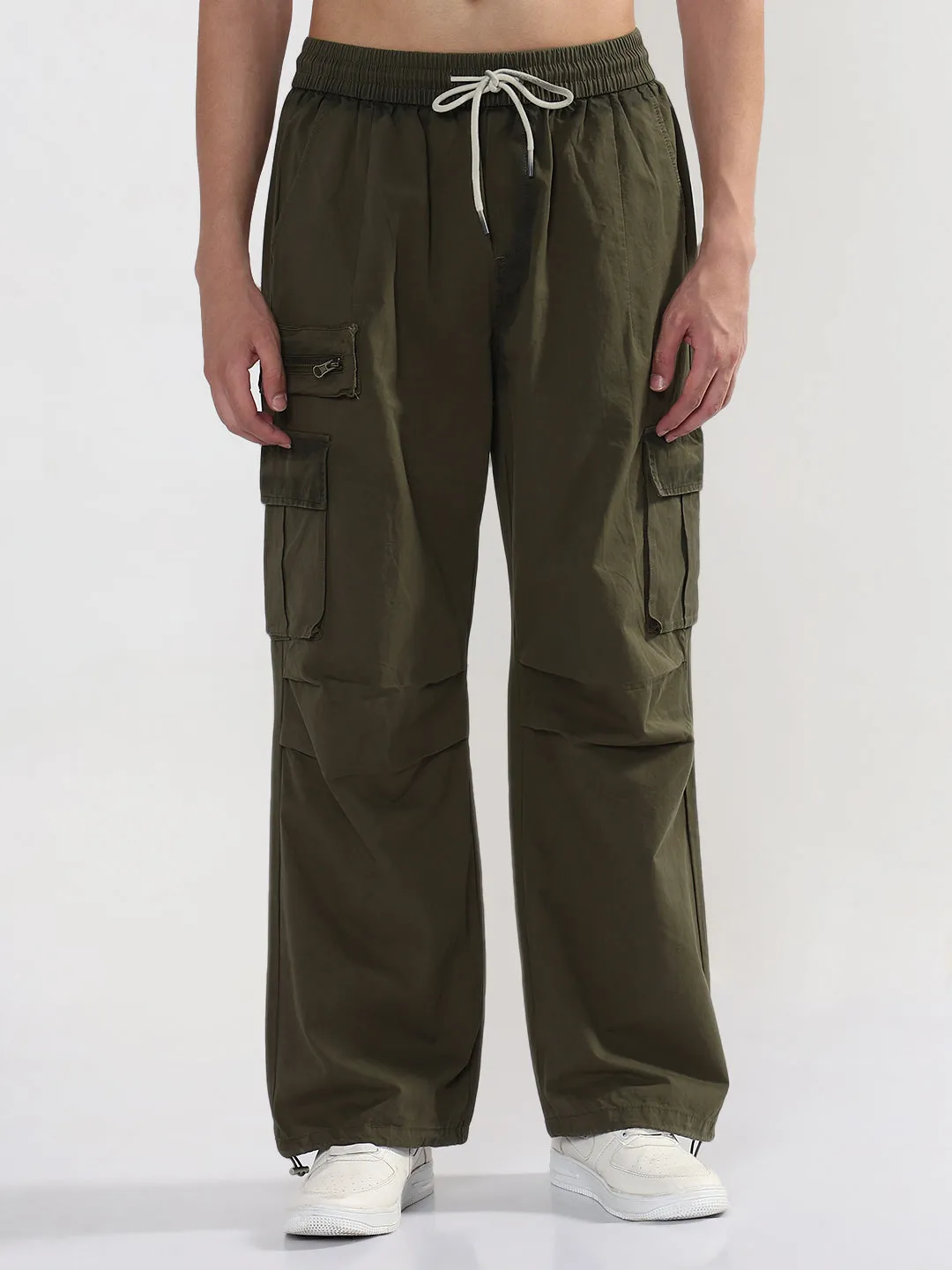 Flexible Performance Men's Olive Baggy Fit Cargos