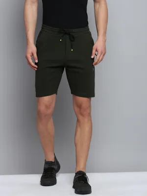 Everyday Comfort Warm Fit Men's Olive Regular Fit Sports Shorts
