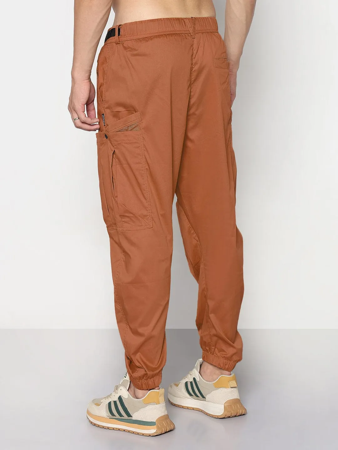 Tailored Silhouette Men's Rust Relaxed Fit Cargos