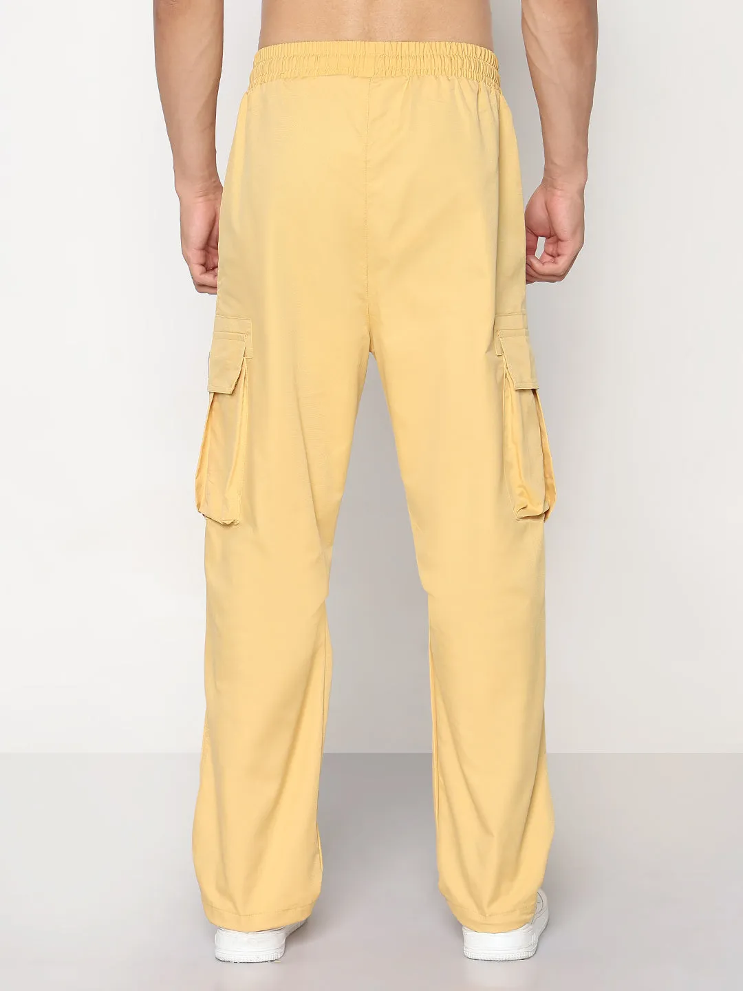 Sporty Look Sport Flex Men's Yellow Straight Fit Cargos