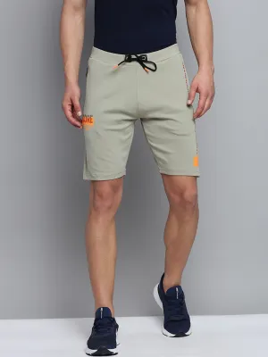 Men's Olive Regular Fit Sports Shorts Movement Ready Quick Wear