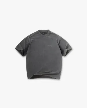 Soft and durable Breathable Wearable Metal Block Logo T-Shirt - Vintage Grey