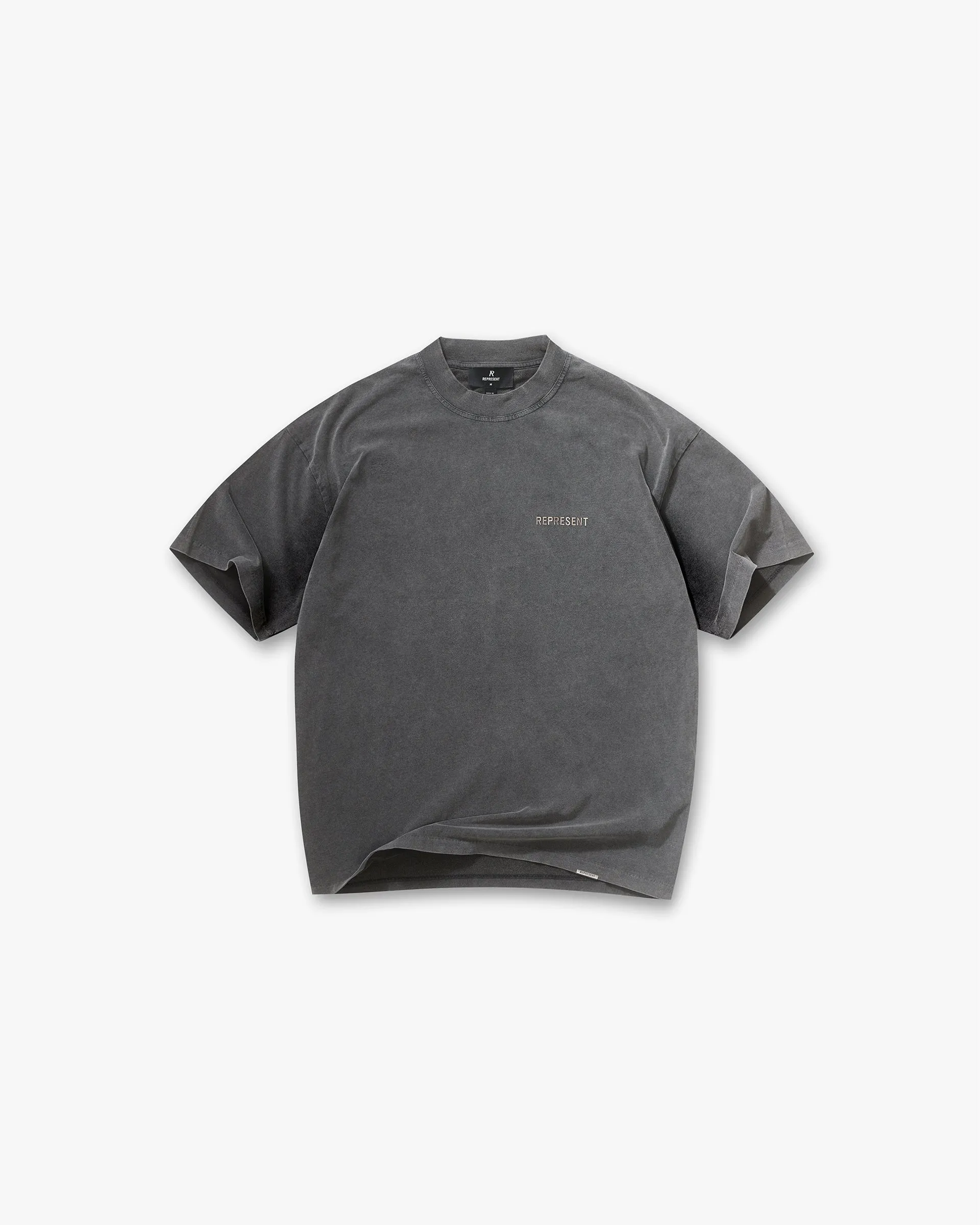 Soft and durable Breathable Wearable Metal Block Logo T-Shirt - Vintage Grey