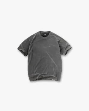 Sustainable Dye Process Fuzz Free Surface Metal Initial R T-Shirt - Vintage Grey