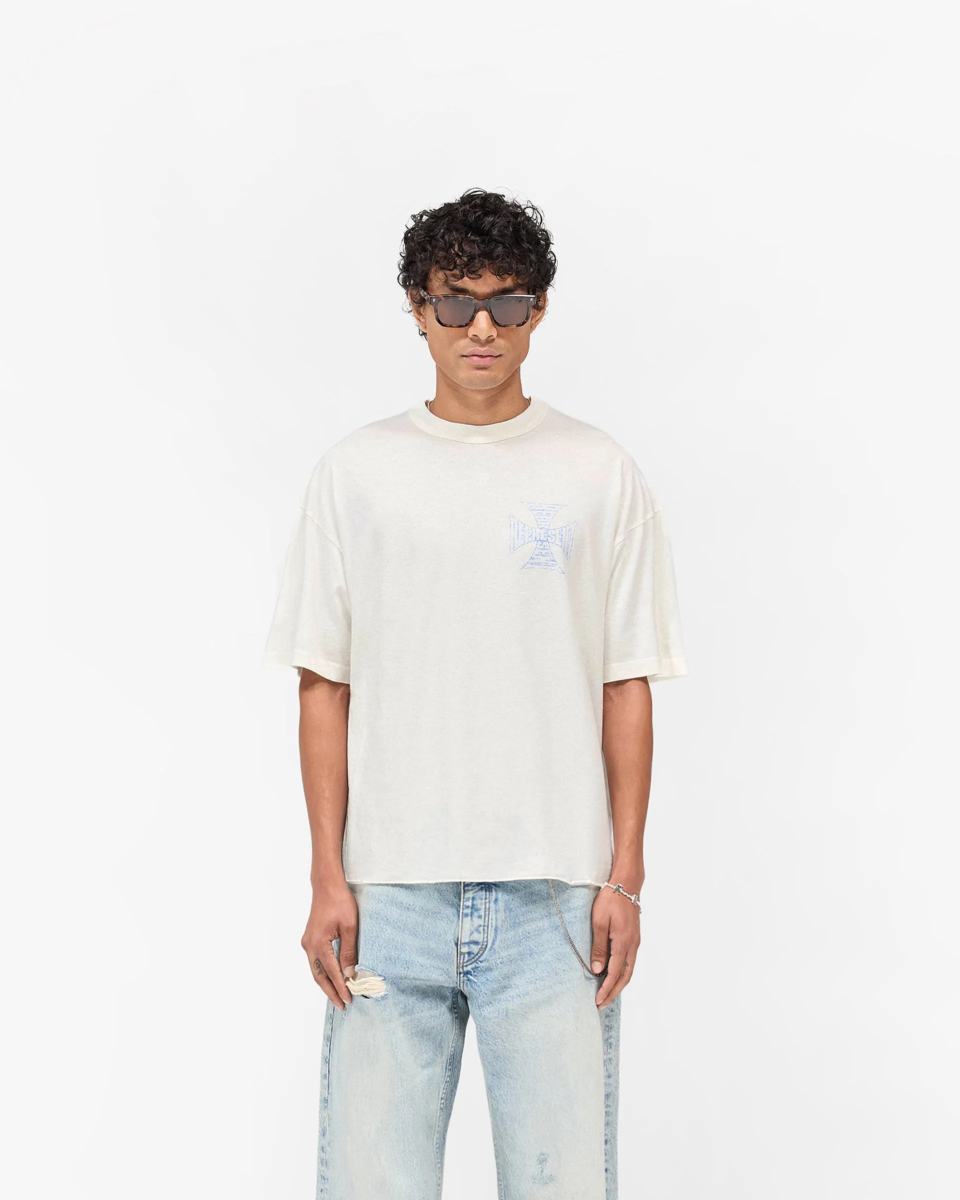 Layered Neckline MH T-Shirt - Flat White