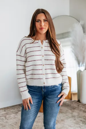 Taysha Striped Cardigan MoistureWicking Texture