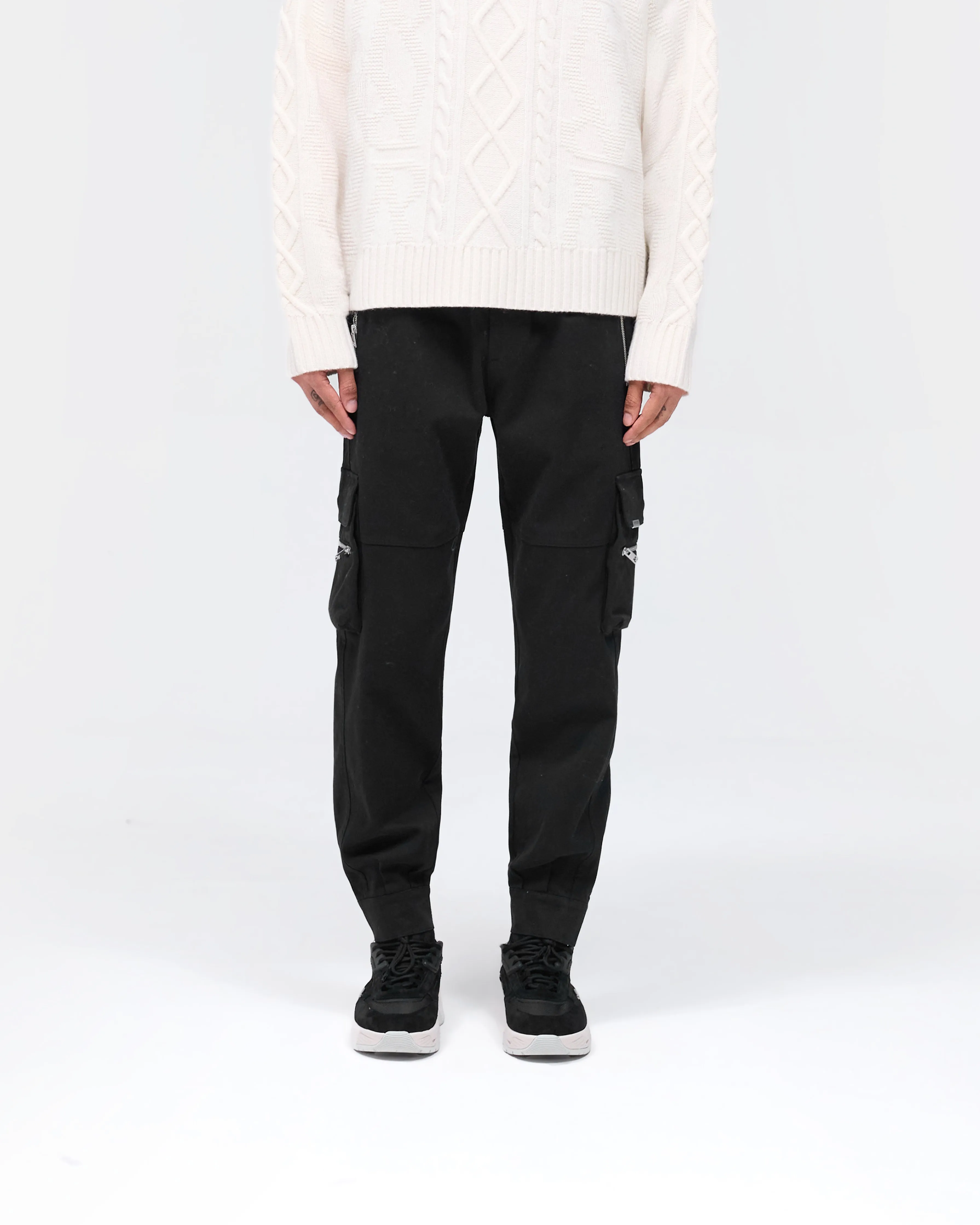 Tangle Free Cuffs Military Pant - Black