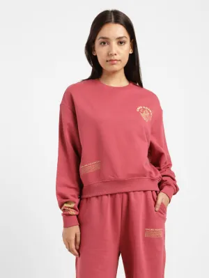 Women's Graphic Print Round Neck Sweatshirt Soft Fabric Casual