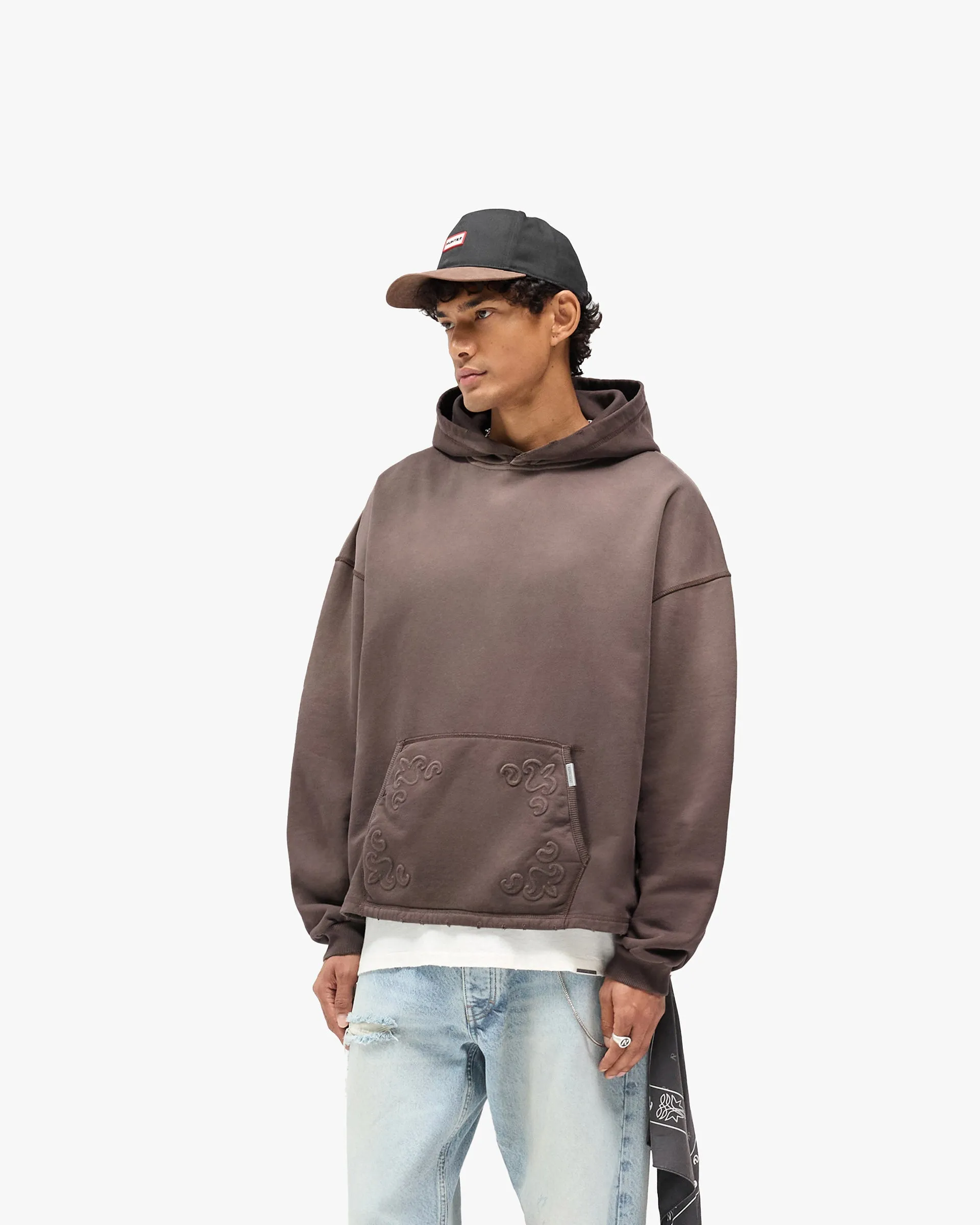 Represent X Hunter Hoodie - Stained Brown Comfortable For Walking