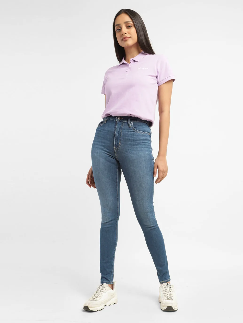 Effortless Choice Women's Blue Mile High Wide Leg Fit High Rise Jeans