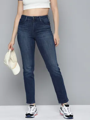 Women's Redloop 724 Blue Straight Fit High Rise Jeans Chic Design Style