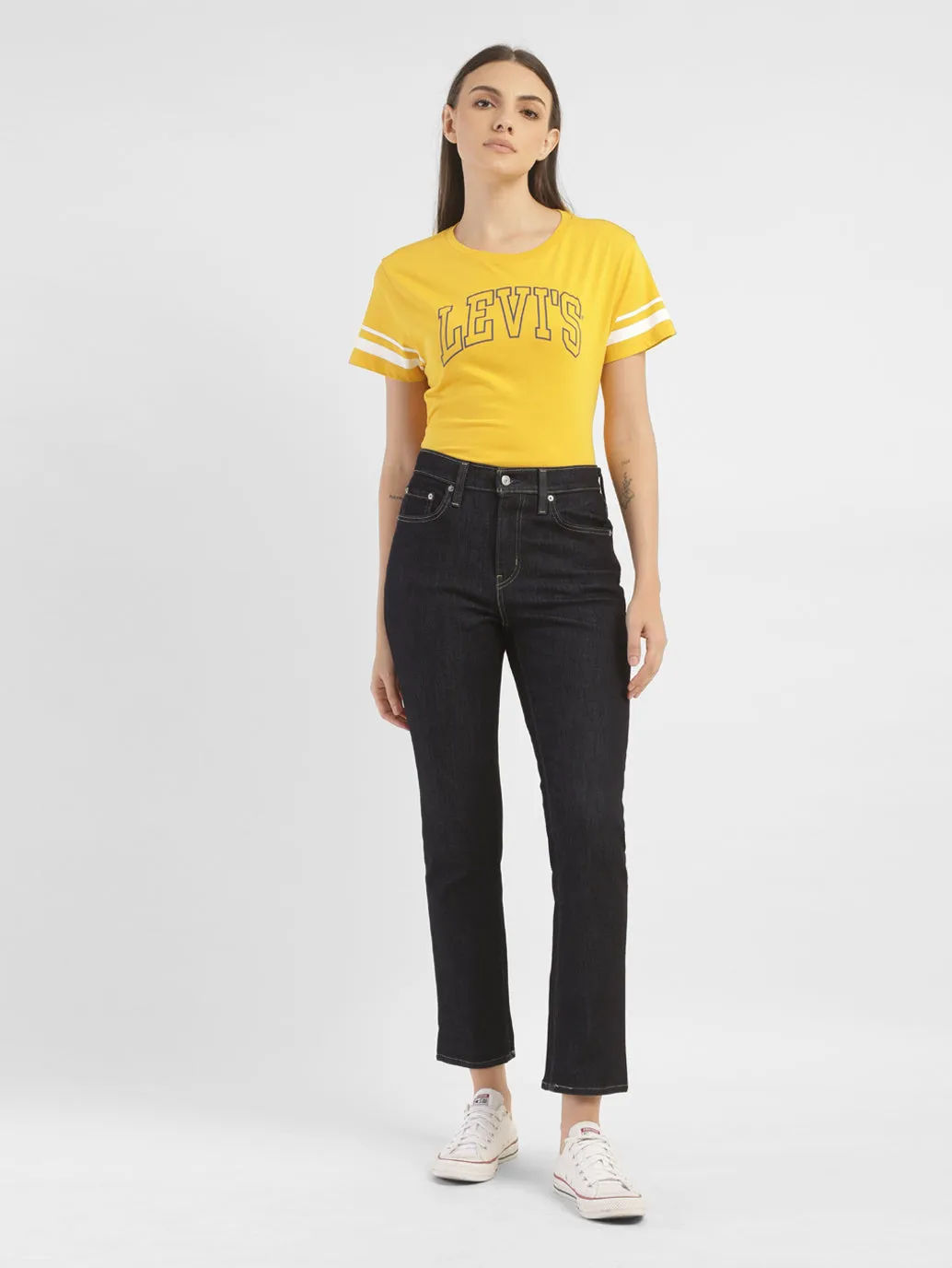 Winter Warmth Durable Street Cool Women's 724 Blue Straight Fit High Rise Jeans