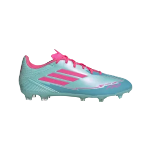 Training session frontyard - use shoes adidas F50 LEAGUE MESSI Firm/Multi-Ground Soccer Cleats | Flash Aqua-Lucid Pink-Lucid Cyan | Men's