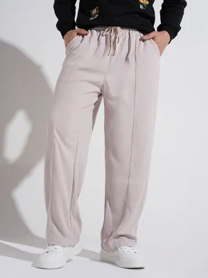 Minimal Cut Men's Beige Straight Fit Trousers