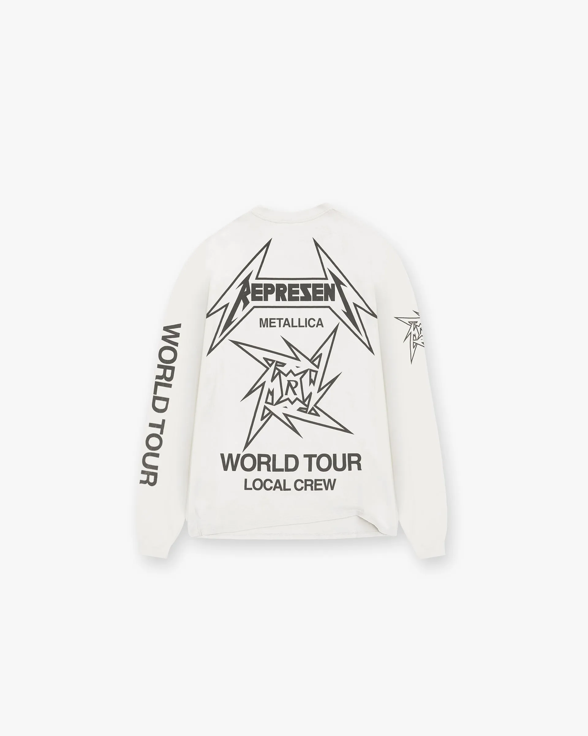 Sport Fit Fit for All Seasons Represent X Metallica Local Crew Long Sleeve T-Shirt - Flat White