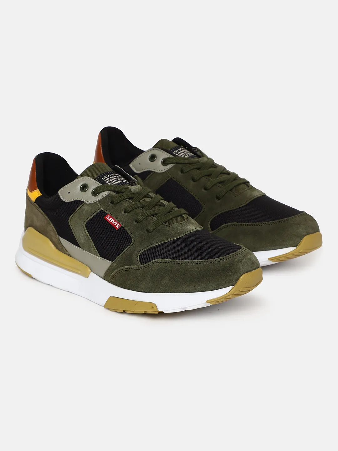 Men's Green Colorblock Shoes Comfort Outsole