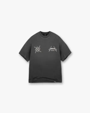 Represent X Metallica Local Crew T-Shirt - Stained Black Urban Trend