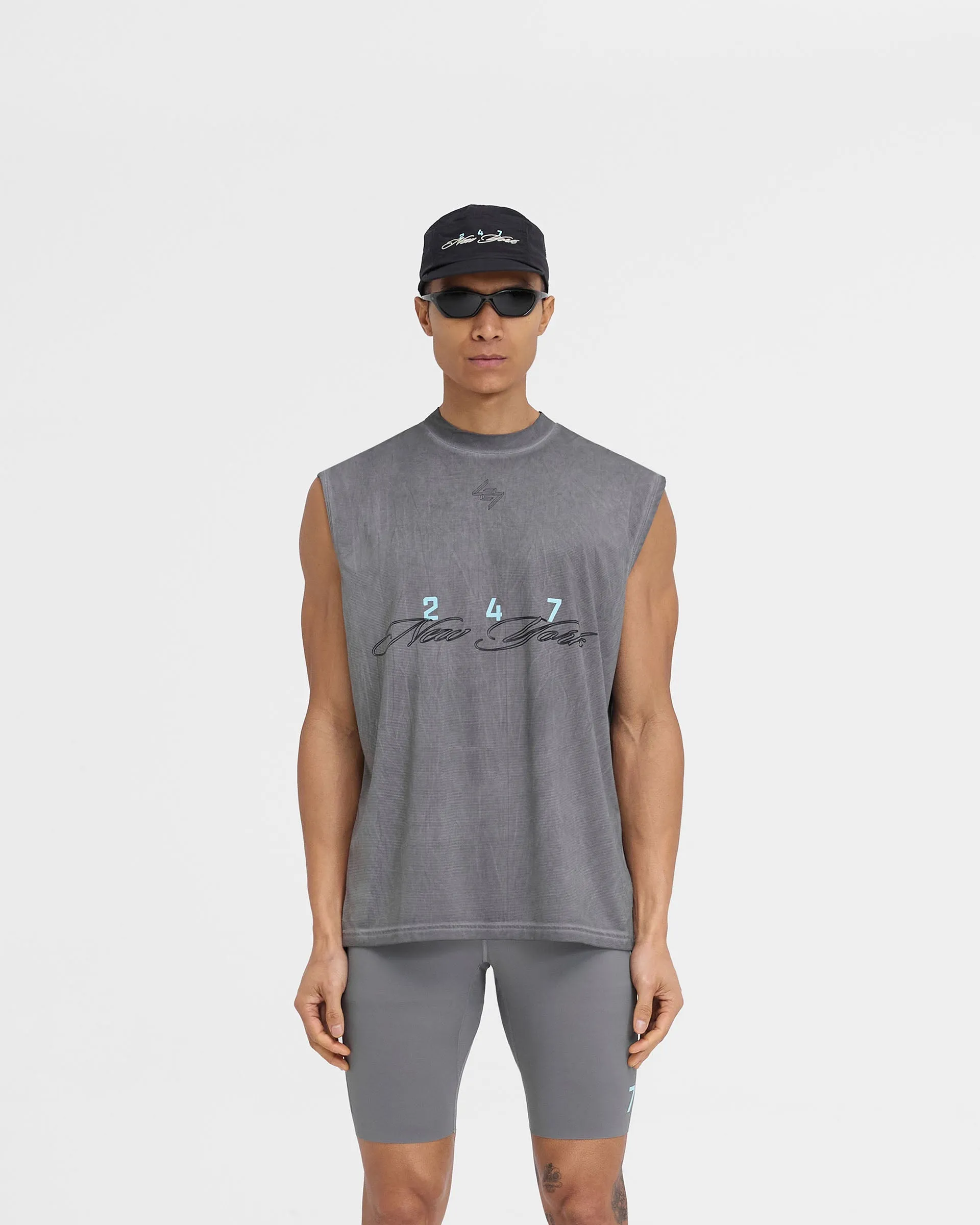 247 New York Tank - Smoke Yoga class Cozy Design Fit