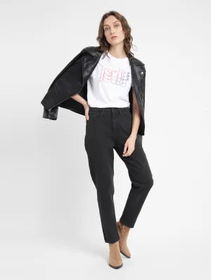 Women's 80s Mom Black Loose Fit High Rise Jeans Common Wear