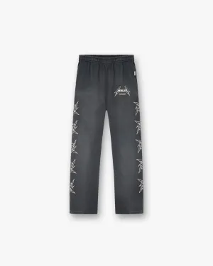 Breathable Lining Comfortable Fit Wear Represent X Metallica Local Crew Sweatpant - Stained Black