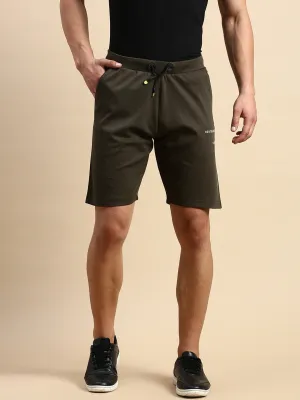 Day Comfort easygoing look Men's Olive Mid-Rise Sports Shorts