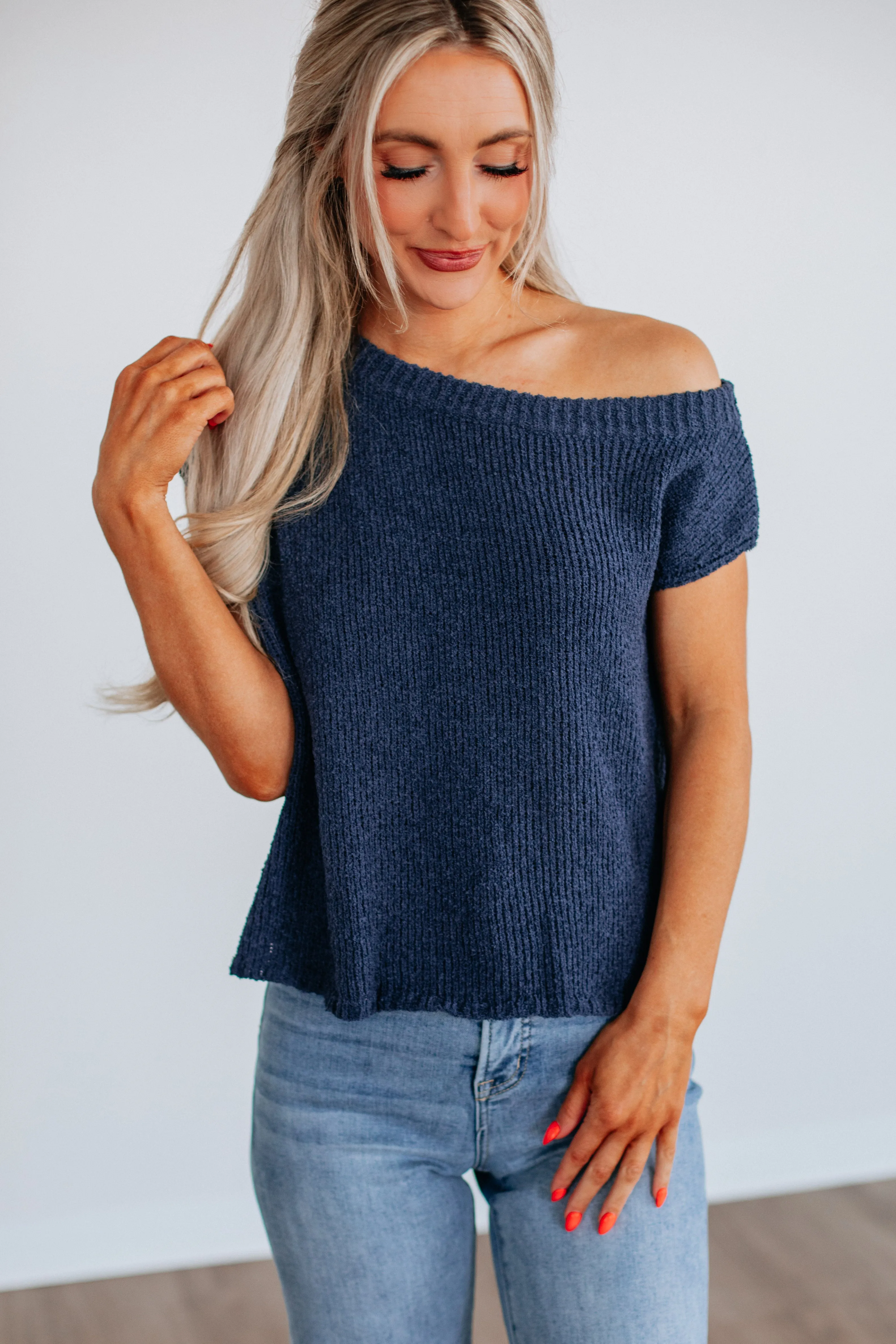 Cerissa Off The Shoulder Sweater ZeroWaste Knitting Technique