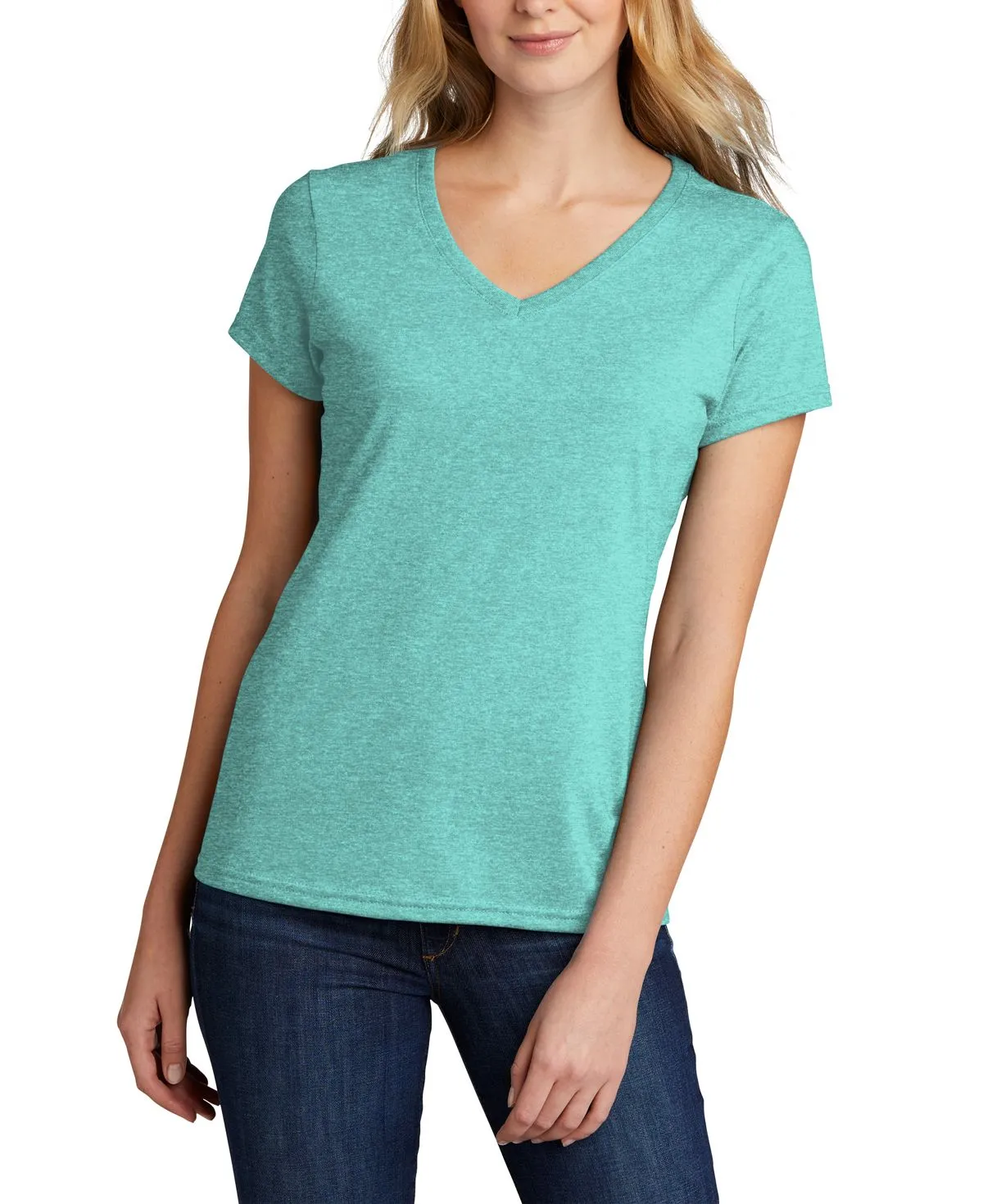 Chill Wear JustBlanks Women's Tri-Blend V-Neck Regular Fit Casual Tee