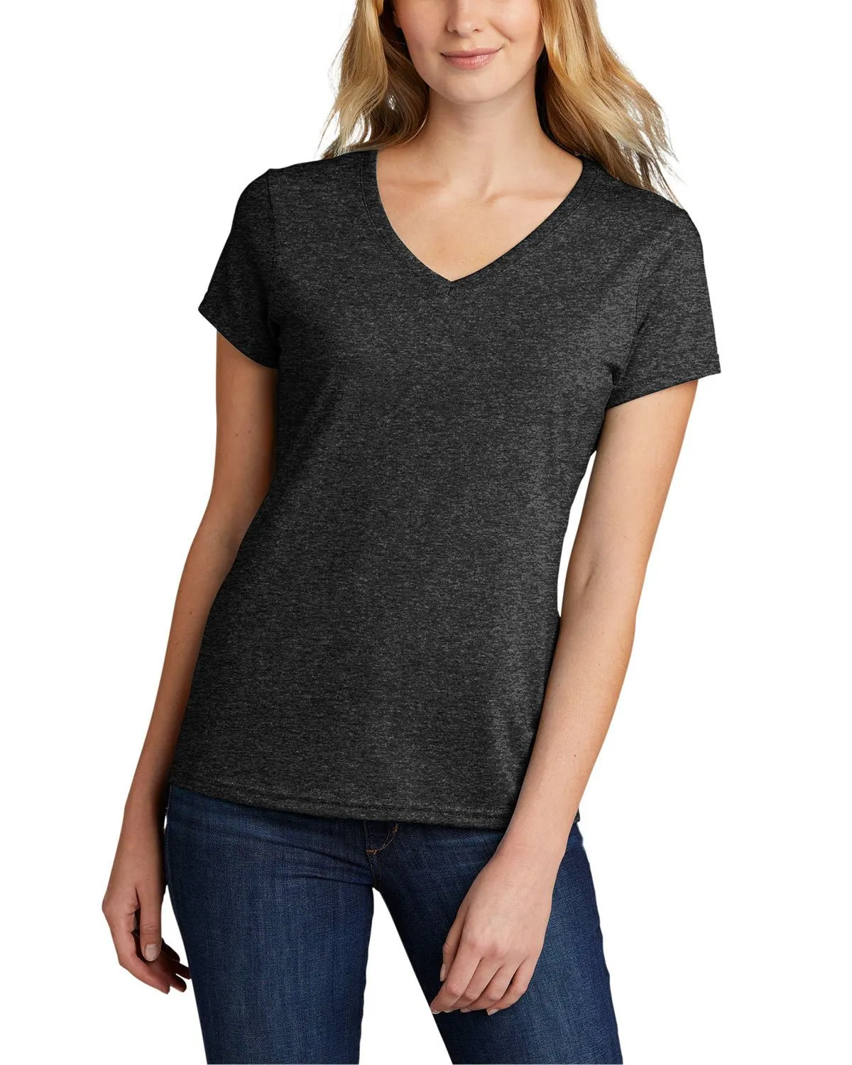 JustBlanks Women's Tri-Blend V-Neck Regular Fit Casual Tee Fit For All