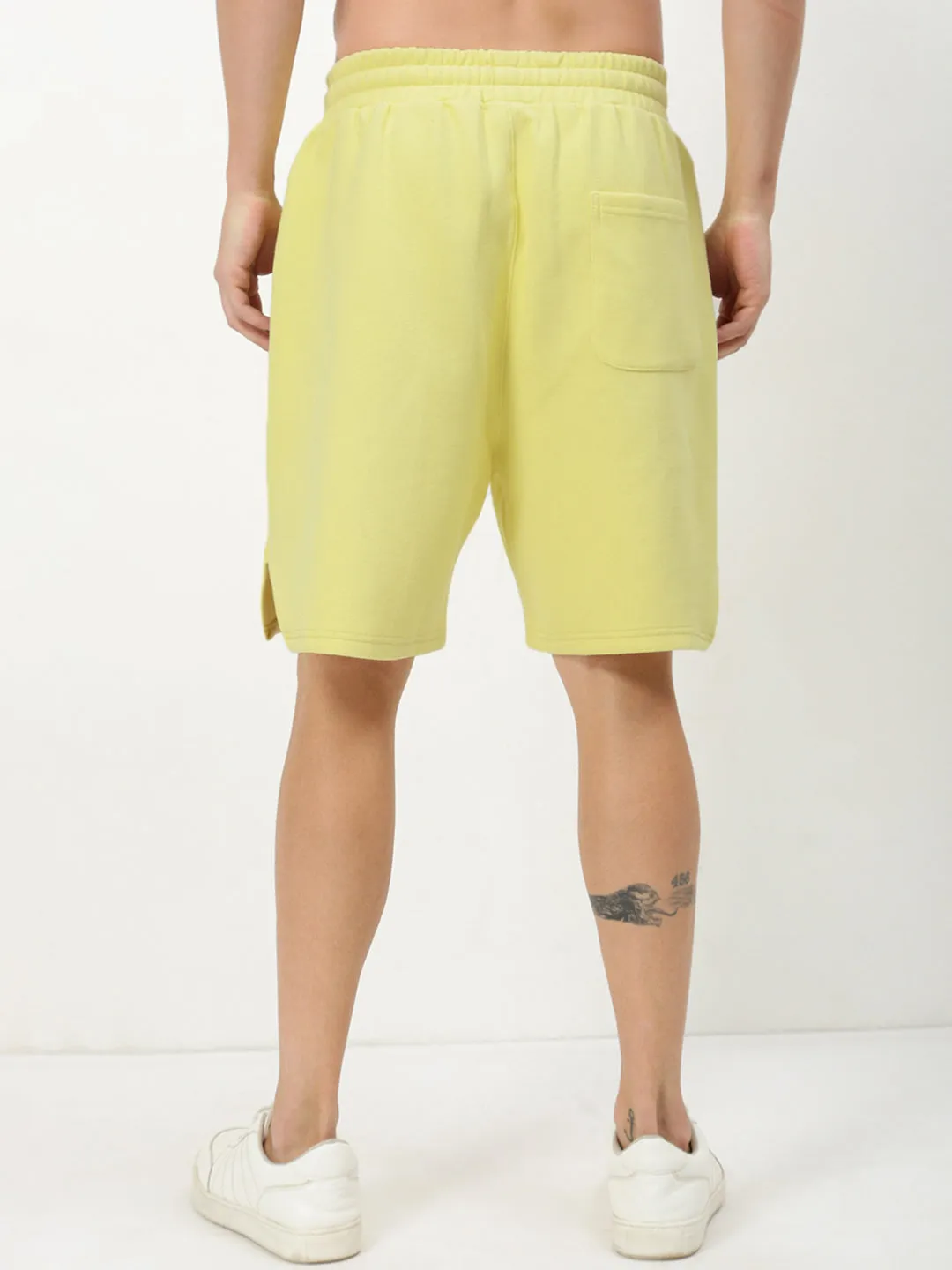 Men's Yellow Solid Shorts Flexible Comfort Wear